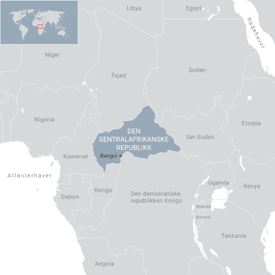 Karta över den Centralafrikanska republiken. Foto: FN-förbundet